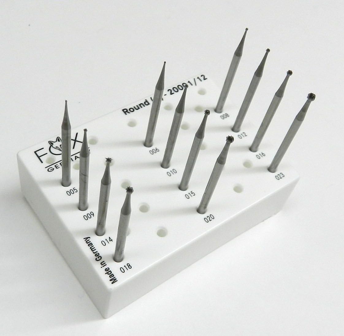 Novel JEWELRY MAKING BURS SET ROUND SHAPE BALL BURS JEWELERS FIG1 005-023 FOX GERMANY (E 4)