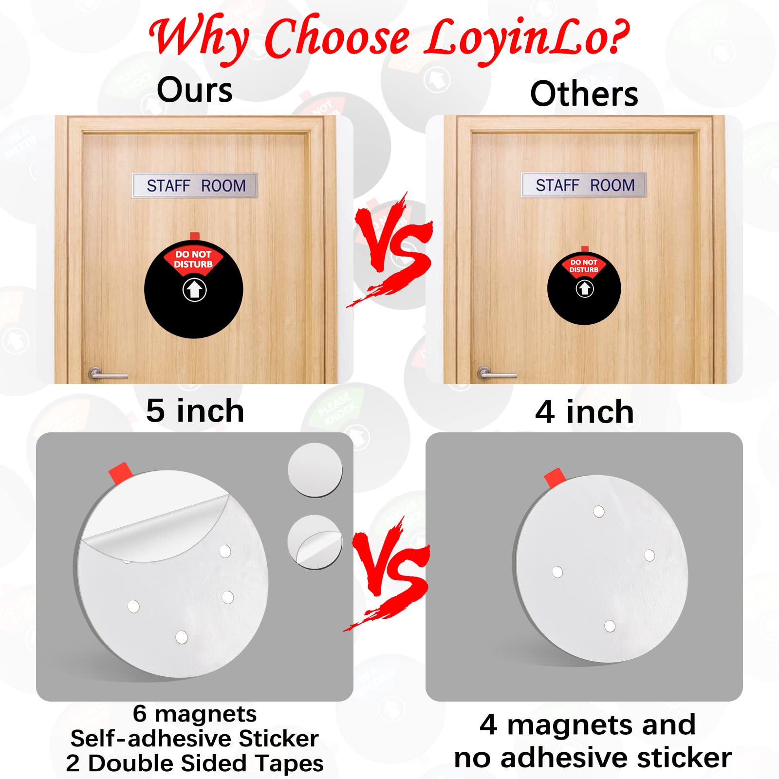 Privacy Sign,Do Not Disturb/Please Knock/Out of Office/in a Meeting