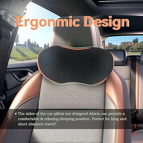 Miniatura 5 de Really Comfy - Almohada para reposacabezas de automóvil, almohada para conducir con correa ajustable, almohada de cuello de espuma viscoelástica