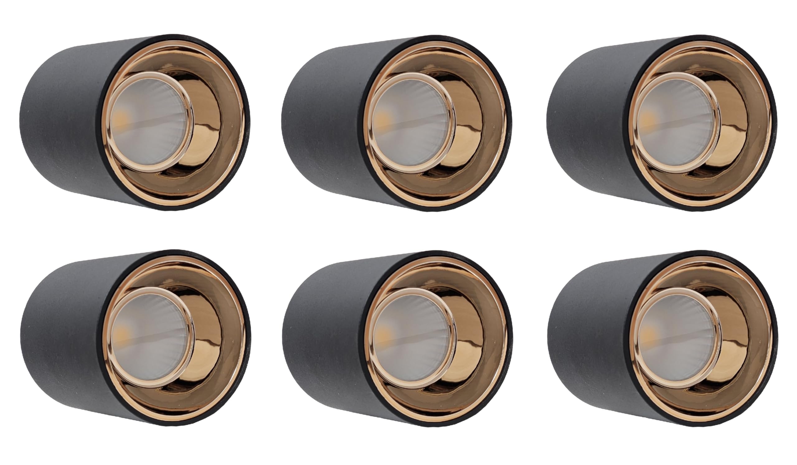 Mufasa 6 Watts Black Body LED Round Surface Light Cylindrical Shape Indoor Ceiling Mounted Spot Light Down Light Aluminium Body (7Cm Height) (Warm White) (Pack of 6) (B07ZX9WHZC) Amazon Price History, Amazon Price Tracker