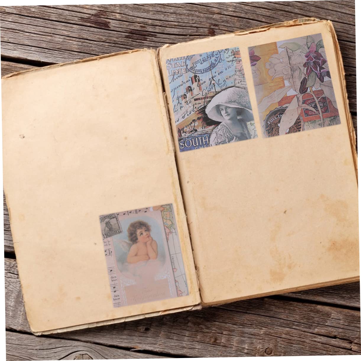 Operitacx 6pezzi Diari Vintage Carta per Scrapbooking Design Retro e Creativo per Album Fotografici e Progetti Fai Te