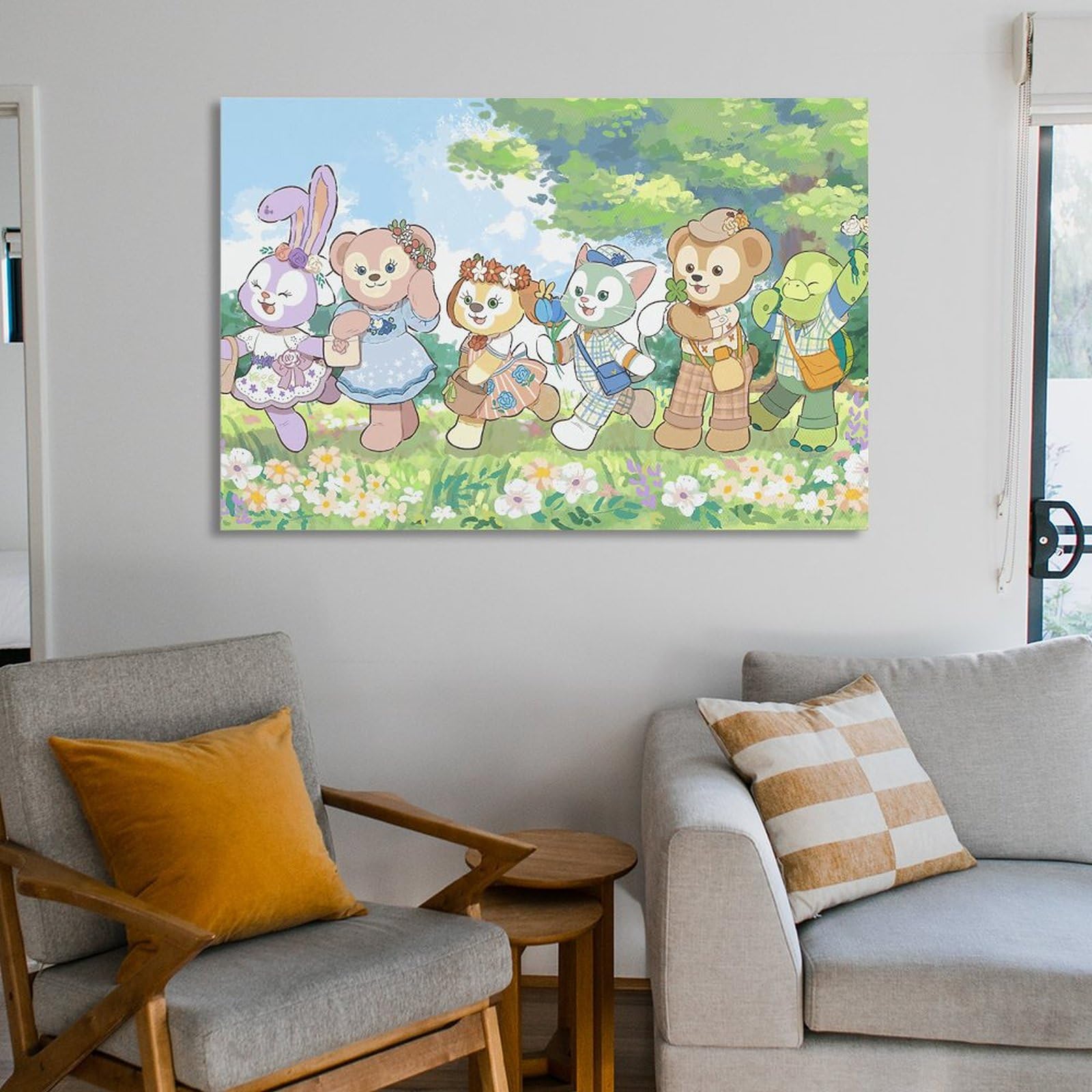 【最終値下げ‼️】ダッフィーアンドフレンズ　アートパネル Amazon.co.jp: ダッフィー フレンズ 壁画 キャンバス絵画 アートパネル