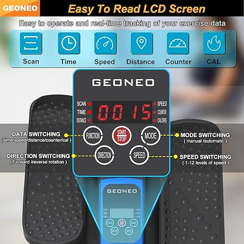 Miniatura 3 de Máquina elíptica para debajo del escritorio, ejercitador eléctrico de piernas elipse para personas mayores, silencioso y compacto, ejercitador de