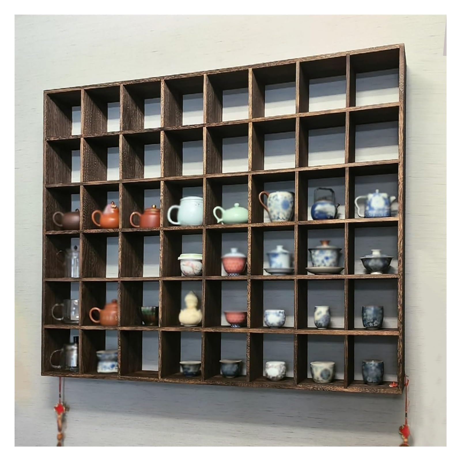Présentoir à Tasses à café, étagère de Rangement Murale en Bois pour Tasses, Objets de Collection, Verres à Liqueur et théières