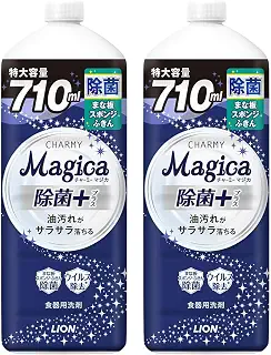 チャーミー マジカ(CHARMY Magica) 【まとめ買い 大容量】 チャーミーマジカ 食器用洗剤 除菌プラス 詰替大型 710ml×2個