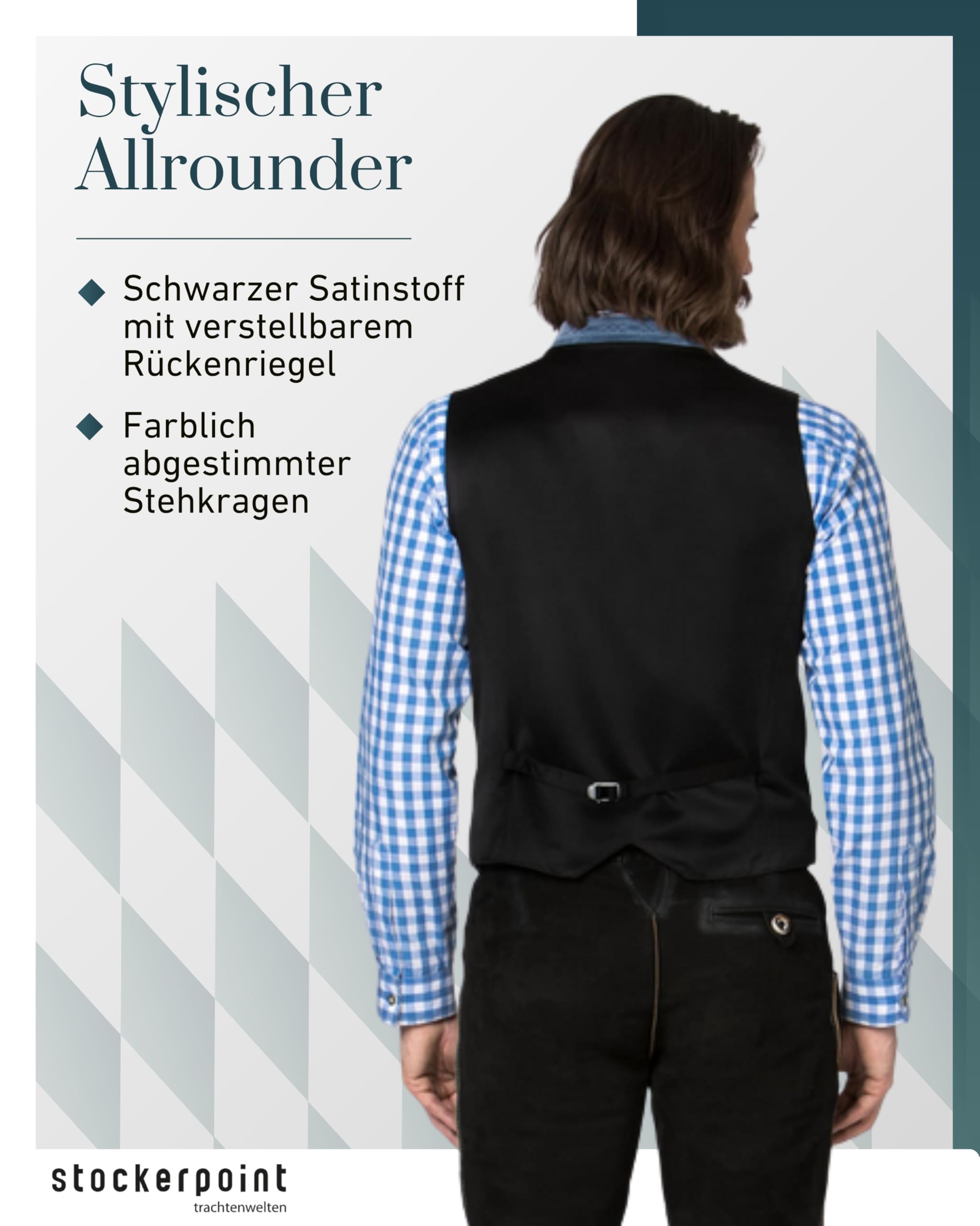 Stockerpoint Herren Trachtenweste Ricardo – Bild 3