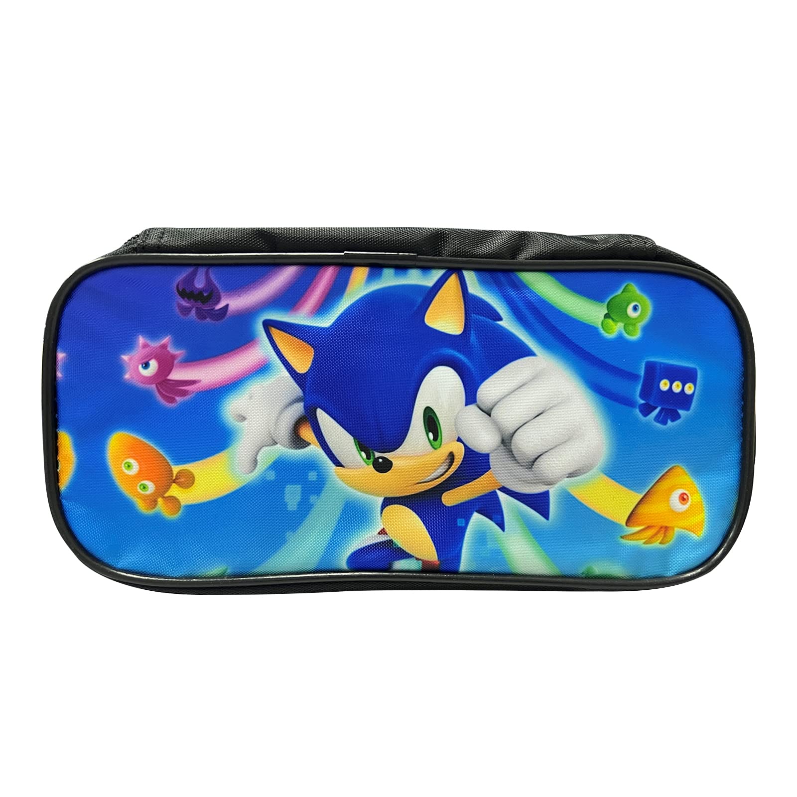YAXMME Sonic Estuche,Sonic Estuches para Lápices,Portátil de Transporte de Papelería,Estuche de Lápices para niños,Caja De LáPiz para La Escuela El Hogar Y La Oficina