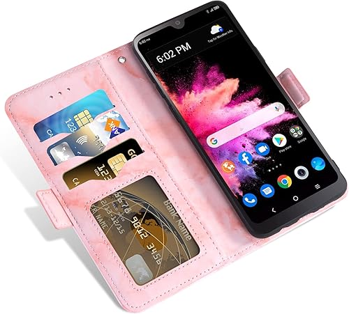 Miniatura 4 de Asuwish Funda de teléfono para TCL 30Z30 LE T602DL con protector de pantalla de vidrio templado y cubierta de cartera de mármol, soporte para