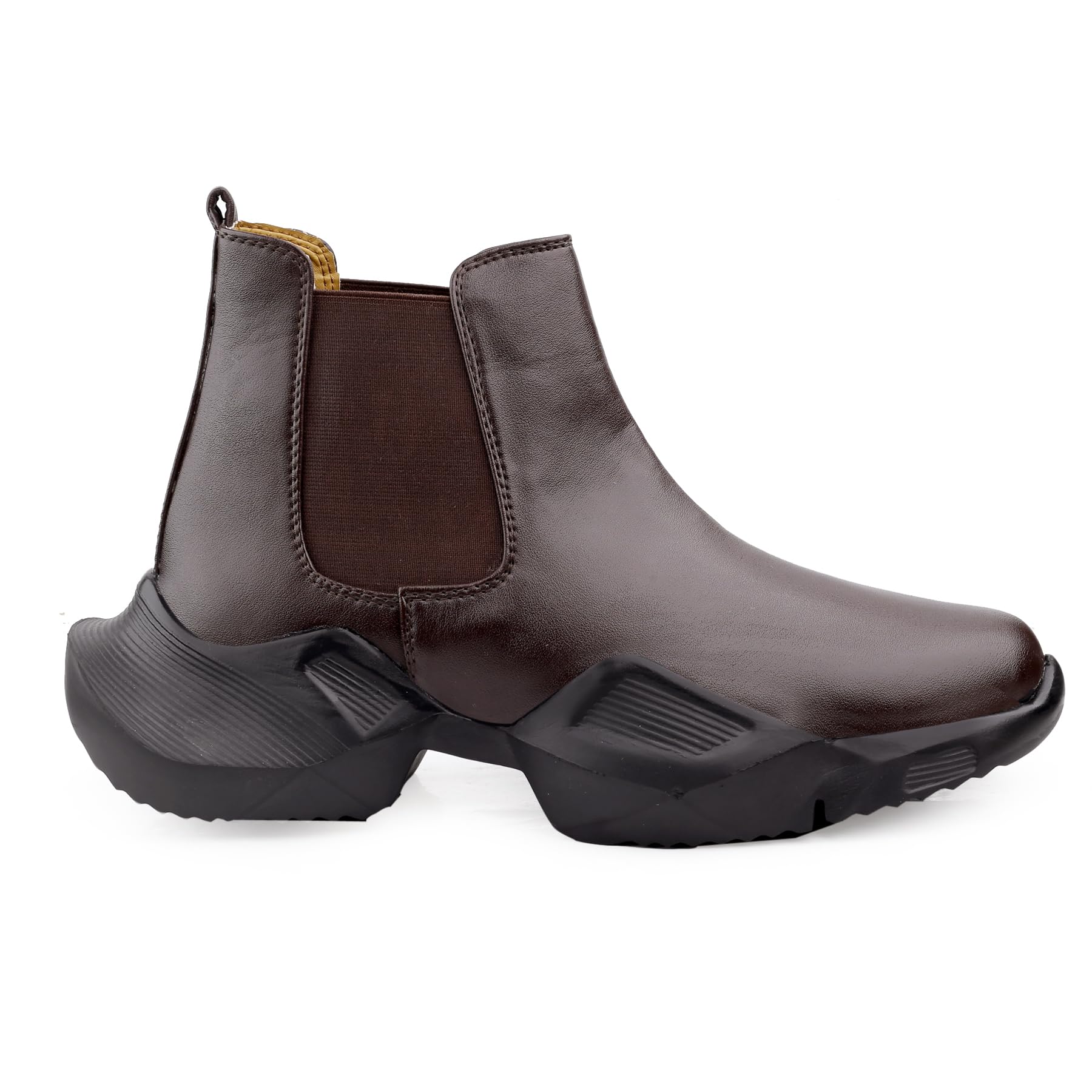 Mens Pu Material Unique Design Brown Casual Chelsea, and Light Weight Boots.- 10 UK (B0C7GRMSVS) Amazon Price History, Amazon Price Tracker