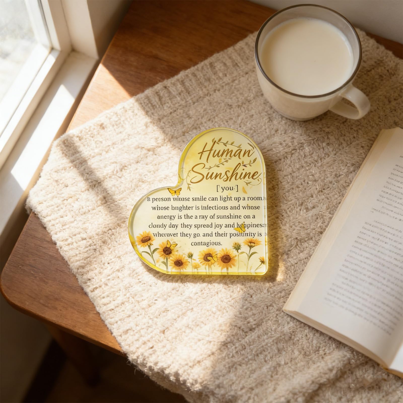 Inspirational Gifts For Women Social Worker Sentimental Gifts Thoughtful Gifts For Friends Female Teacher Thank You Gift Women Coworkers Doctor Nurse Human Sunshine Acrylic Stand