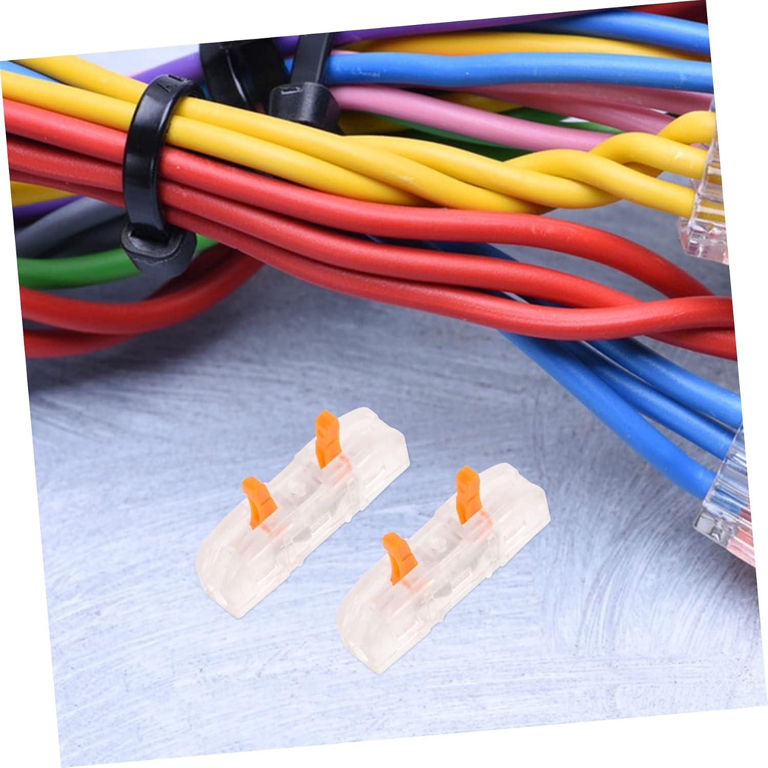 SOLUSTRE 10pcs Lever Connectors Kit Wire Ferrules Spade Terminals for Electrical Appliances
