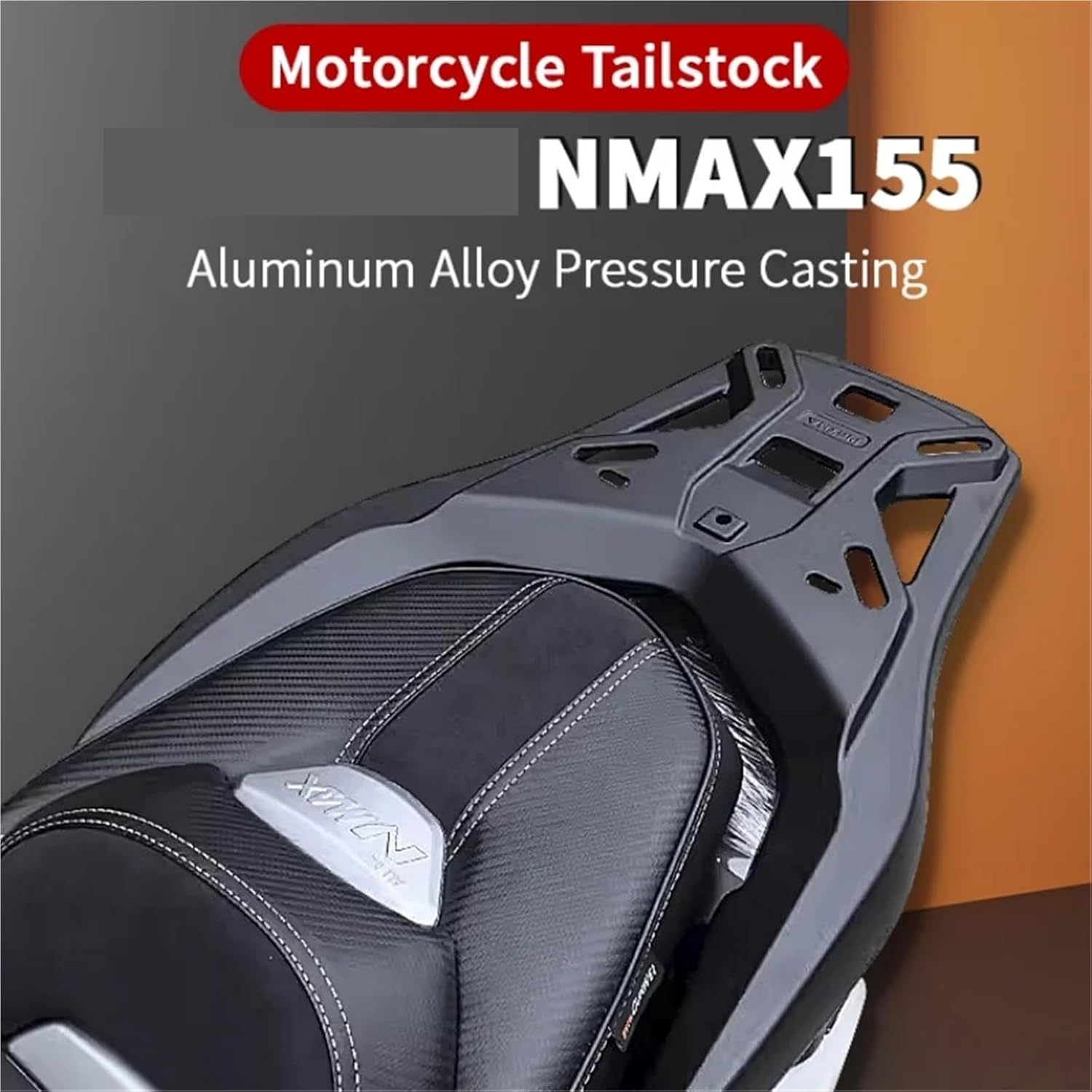 Replacement Motorcycle Stable Rear Rack, Luggage Durable Enlargement Carrier for Yamaha Nmax155, Cargo Storage Box Support