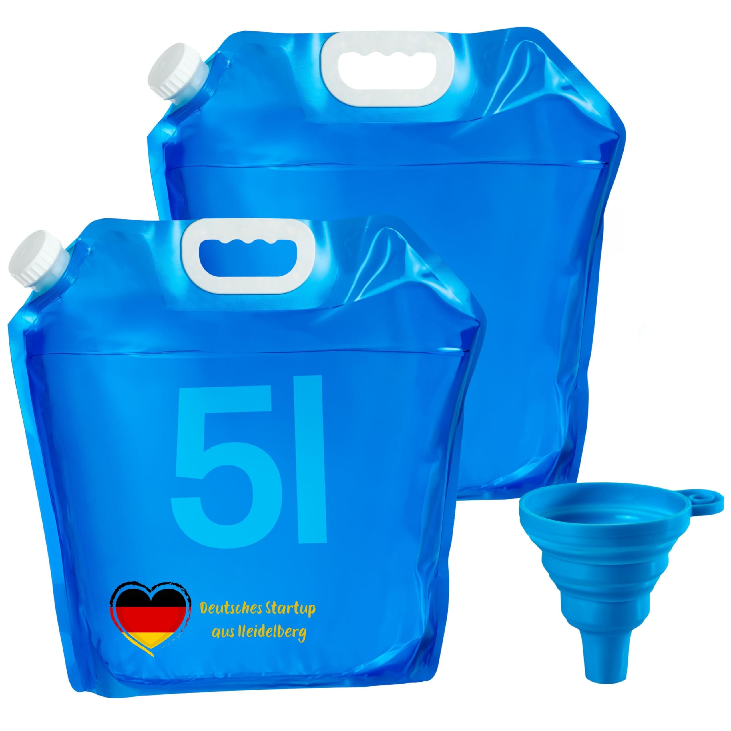 NPEX Foldable Water Canister 2 x 5 L, Foldable Water Canister/Drinking Water Canister for Camping