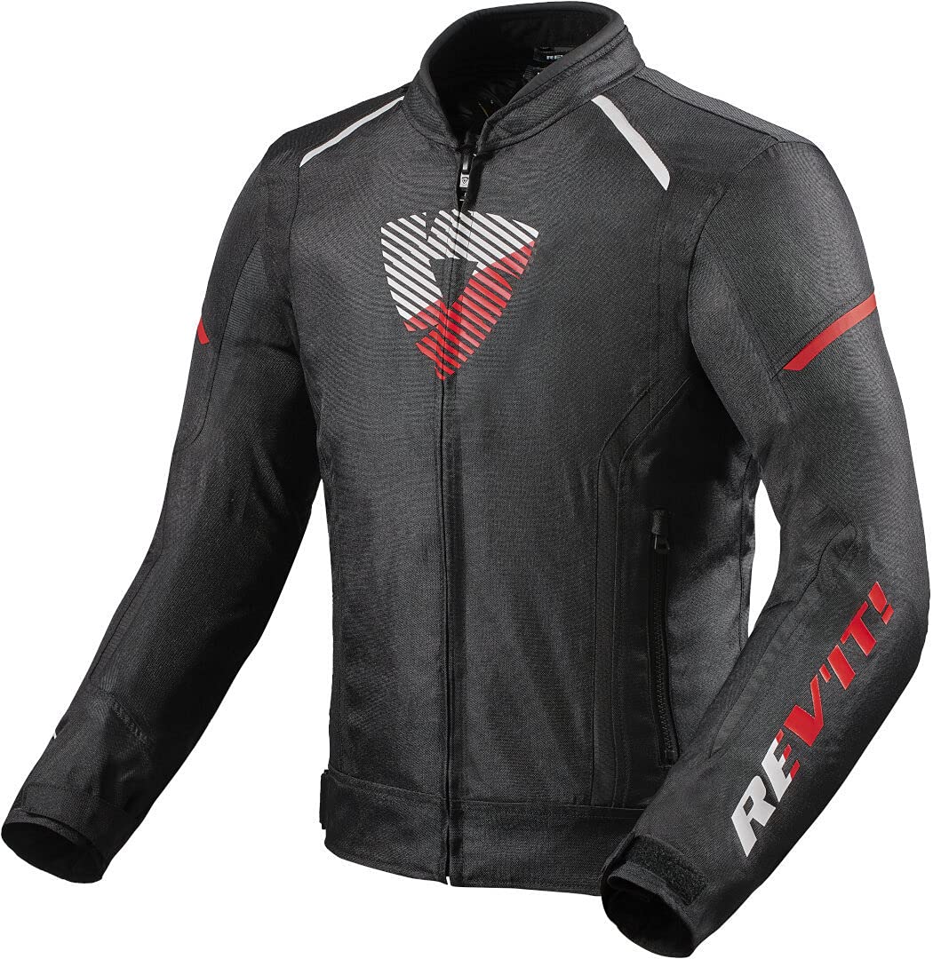 Blouson moto REV'IT! Sprint H2O textile imperméable rouge fluo 2XL