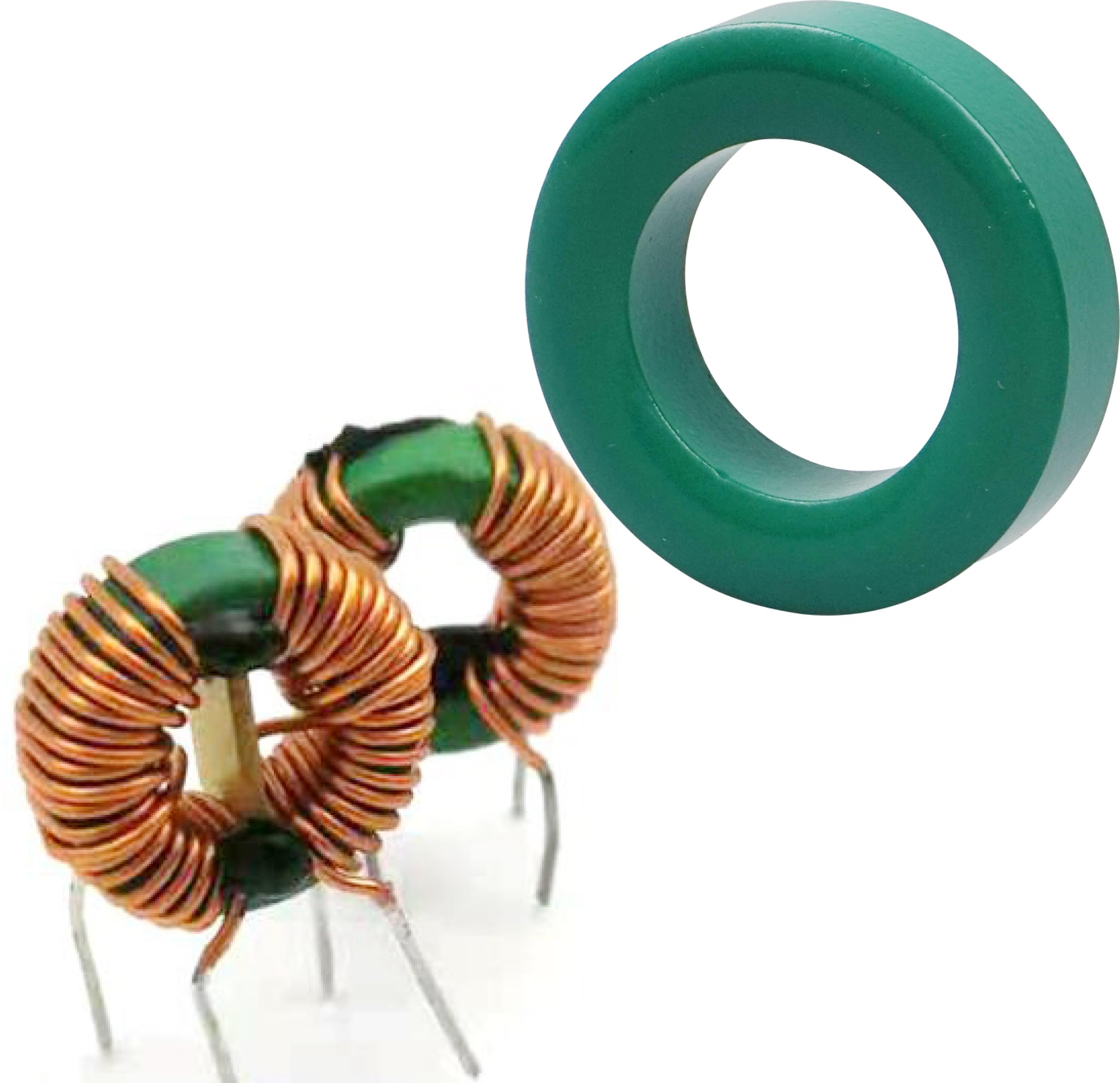 T200-2 Lot de 2 noyaux de ferrite en forme d'anneau | Lot de 2 anneaux magnétiques à haute fréquence pour applications industrielles et scientifiques