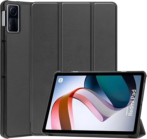 Suttkue Funda para Xiaomi Redmi Pad de alta calidad ligera poliuretano de calidad antidedos resistente a los arañazos negro para Xiaomi Redmi Pad
