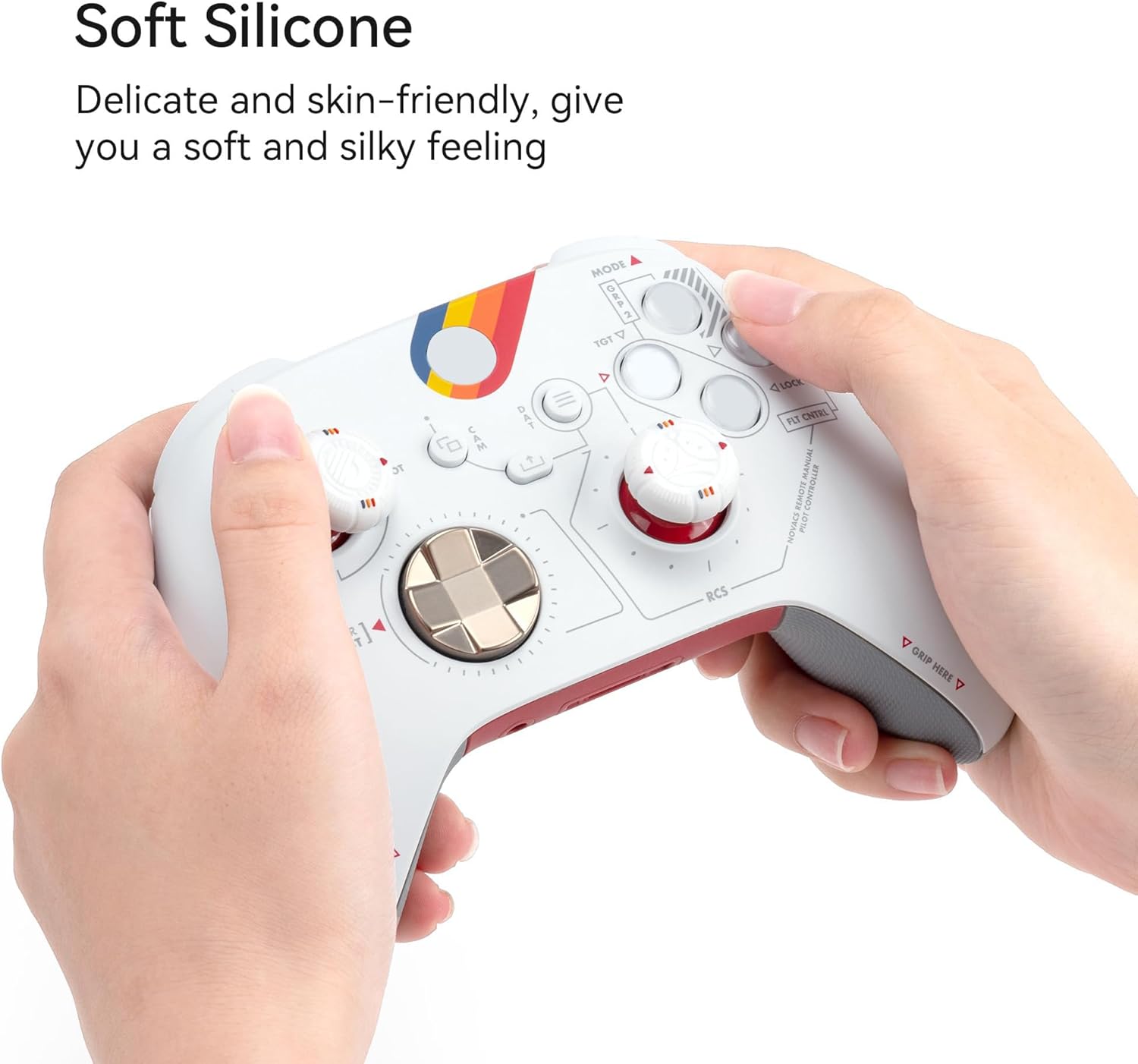 GeekShare 4PCS Silicone Thumb Grip Caps for Xbox One/Xbox Series X Controller,Anti-Slip Joystick Cover Thumbstick Caps - Starry Sky