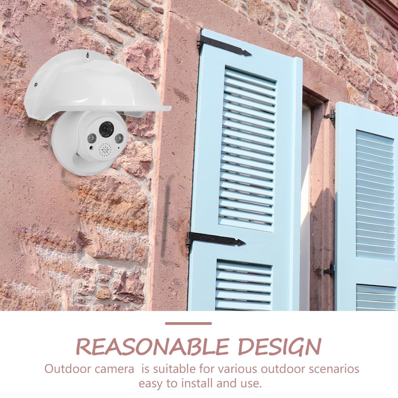 HOMSFOU 2 fundas protectoras universales para cámaras de seguridad al aire libre, color blanco