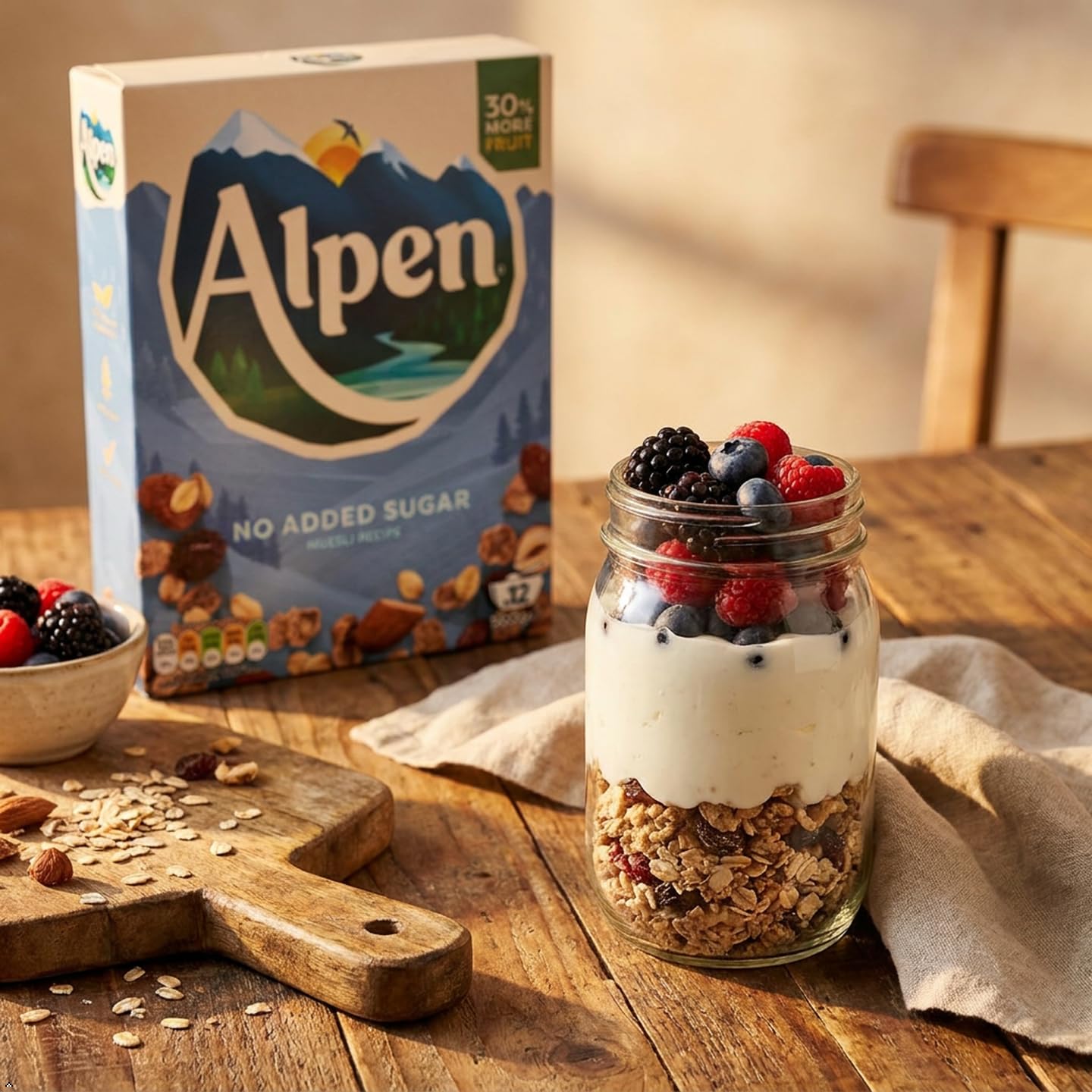 Weetabix Alpen Cereales sin azúcar 560 g, 1er Pack (1 x 560 g)