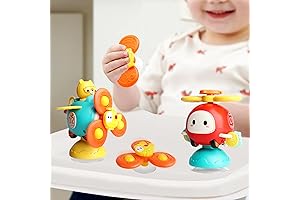 Dwi Dowellin Sucker Spin Toy 3-in-1: High Chair, Car Seat, Bath Entertainment