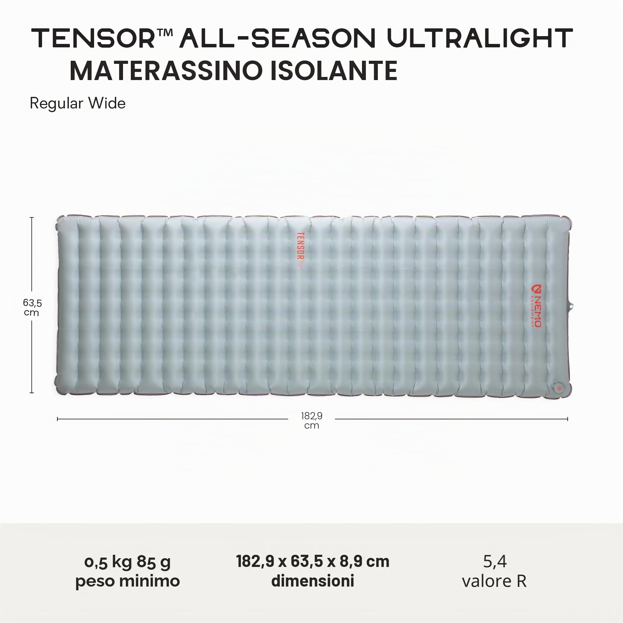 NEMO Tensor - Materassino isolante ultraleggero per tutte le stagioni