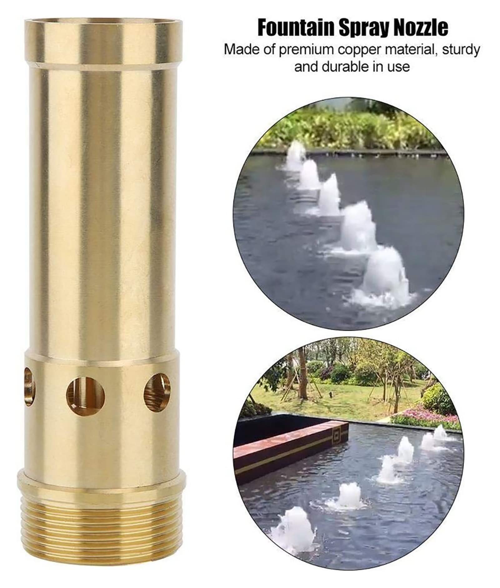 System nawadniania zraszaczy ogrodowych 3/4 "1" 1,5 "2" Mosiądz Spring Bubble Dysza Fontanna Tonkyongquan Waterfall Zraszacz Ogród Krajobraz Fontanna (Color : 1.5inch)