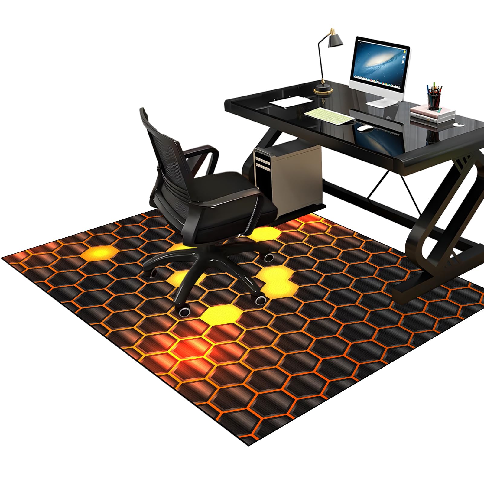 Office Chair Mat for Carpet 130 x 150 cm, Non-slip Computer Chair Mat for Hardwood Floors Floor Protectors for Rolling Chairs, Gaming Chair Mat, Multi-Purpose Chair Carpet Hard Floor Protector Mat — image 1