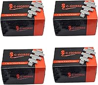 C-HORSE 400-Piece Clip-On Wheel Weights Assortment - 4 Styles (AW, FN, MC, P) Hammer-On Balancers for Steel & Aluminum Rims, 0.25-1oz Sizes