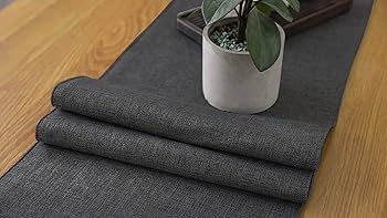 Amazon｜Khooti両面ウォッシャブルポリジュートテーブルランナー