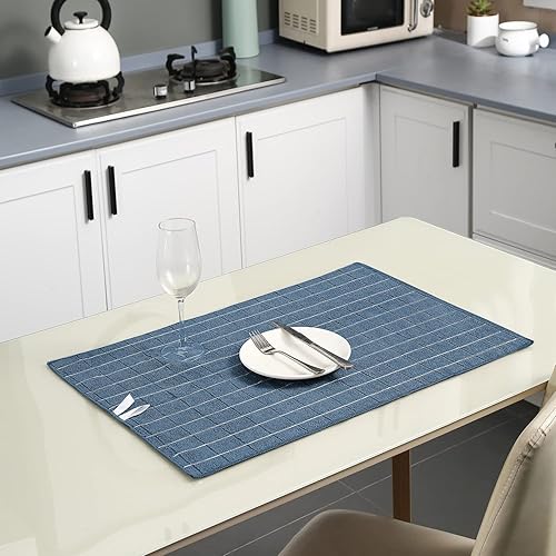 Miniatura 5 de Vnoss Toallas de cocina de microfibra, súper suaves, absorbentes y sin pelusas, toallas de mano grandes con diseño de celosía, paquete de 6, 26 x 18