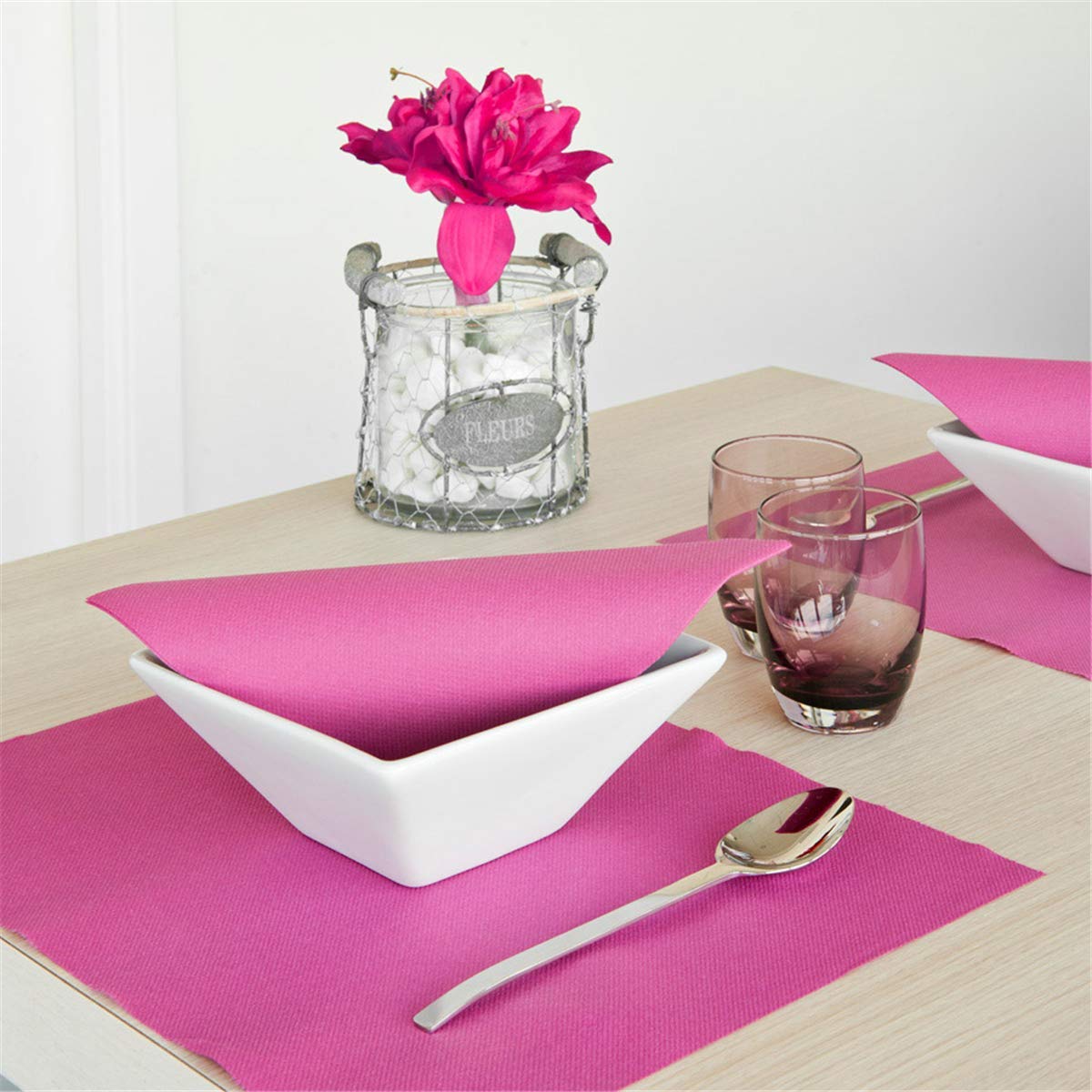 Serwetki 55 G/M2 40 x 40 cm Pink Airlaid - 700 Un.