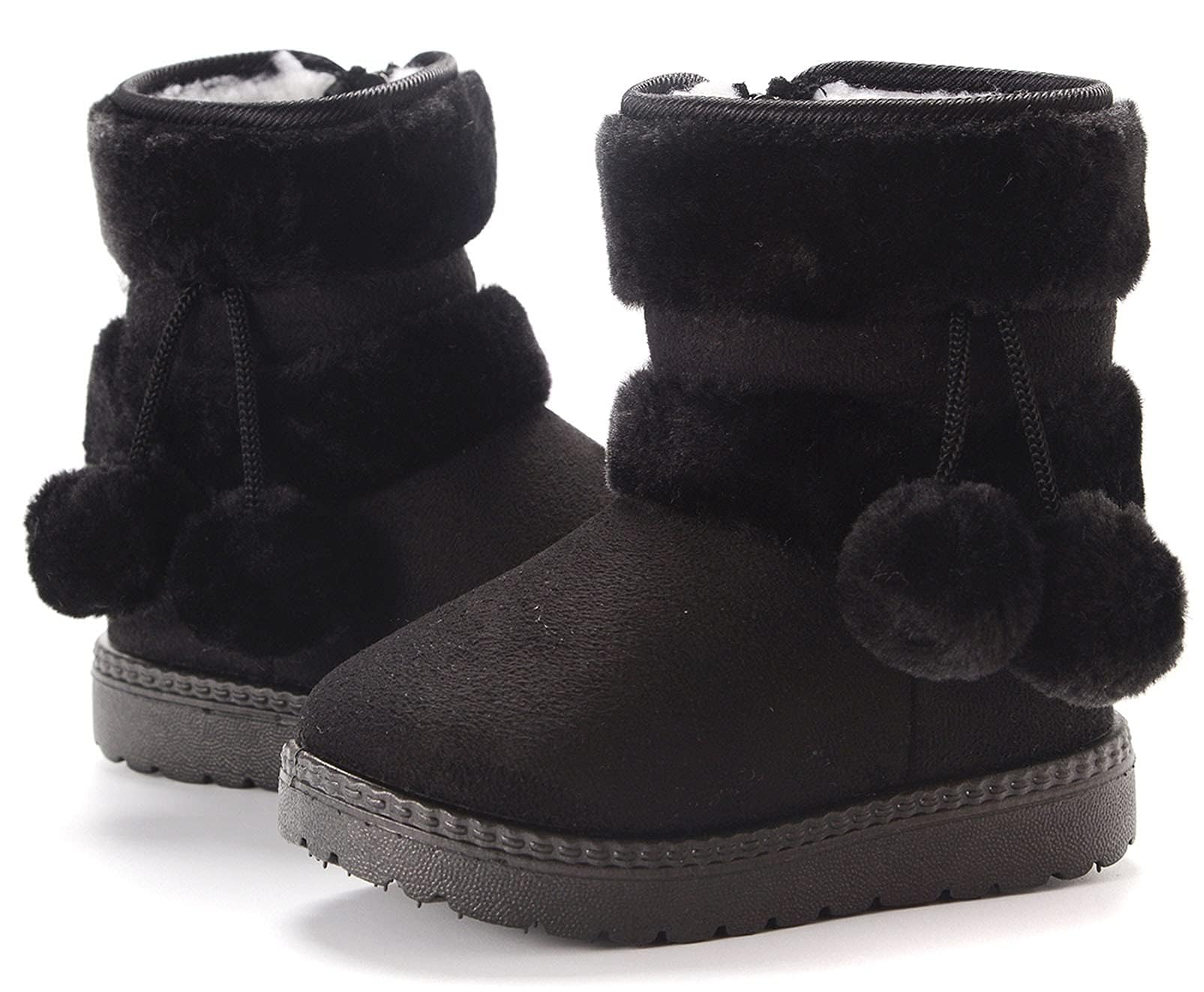 Bambine e Ragazze Stivali da Neve Inverno Calda Stivaletti | Carino Invernali Caldo Foderati Stivali Comode Casual Stivaletti Antiscivolo Boots Bambini Morbide Piatto Pelliccia Scarpe