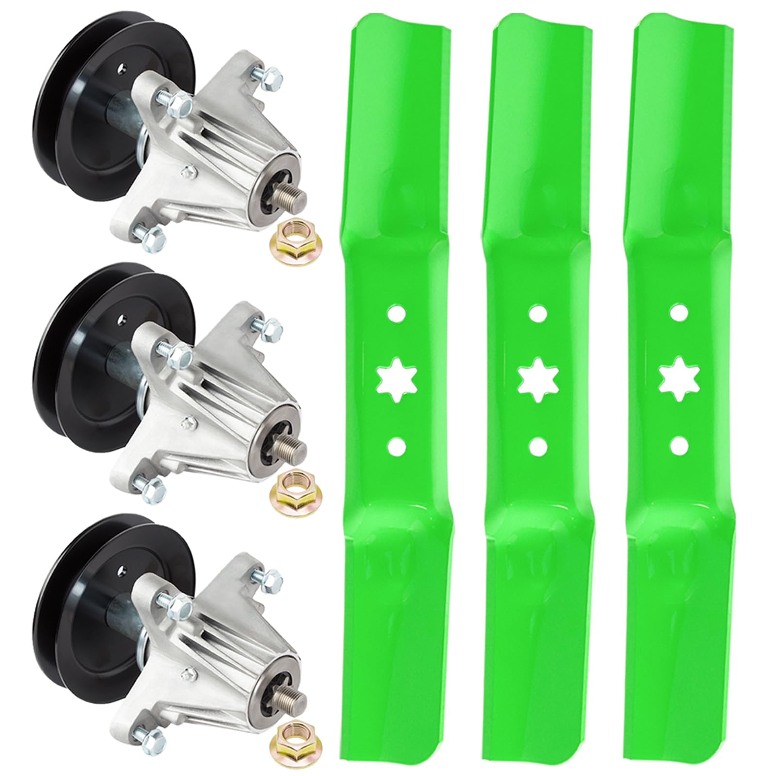 Kit de cuchillas de montaje de husillo de 50 pulgadas para Cub Cadet MTD RZT L50 S50 LX50 SX50 XT1-GT50 ZT1-50 G8200 G8300