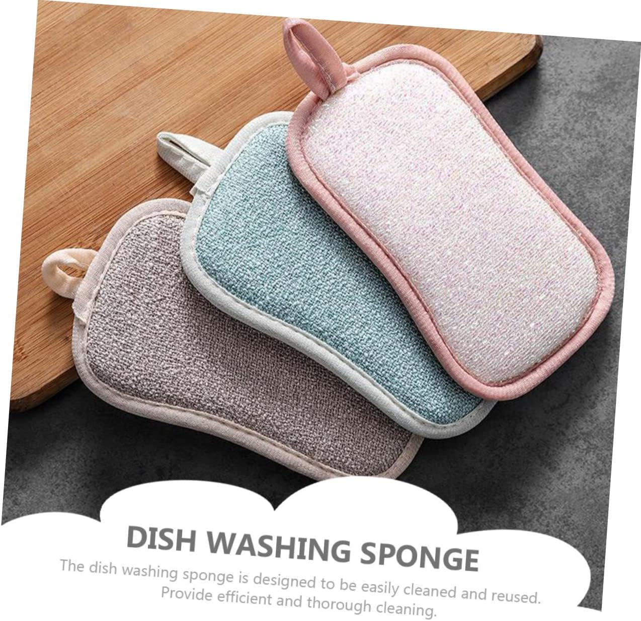30pcs Reusable Kitchen Dish Cleaning Sponges Thickened Compact Wok Sponges for Daily Use Strong Absorption and Fast Drying for Household Cleaning Tasks