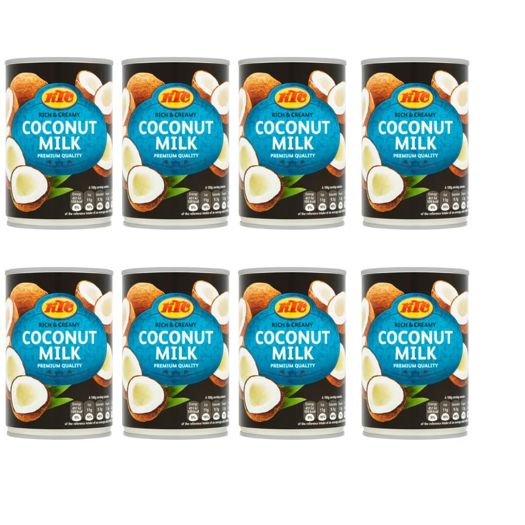 KTC Rich and Creamy Coconut Milk I 400ML I Premium Quality I Essential Ingredients since 1972 I Suitable for Vegetarians I Pack of 8