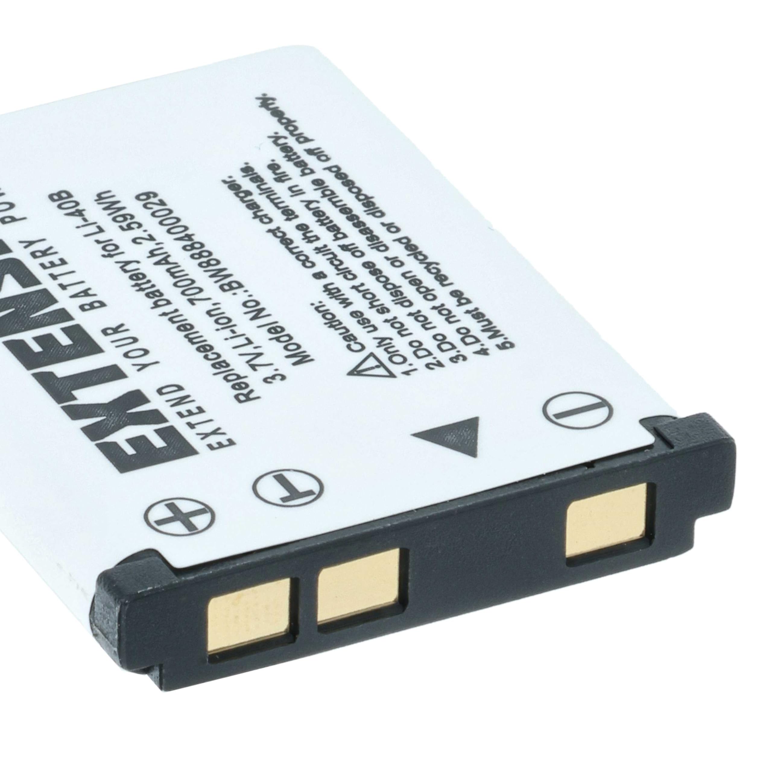 2 x akumulator zamienny do Fuji/Fujifilm NP-45, NP-45A do aparatu (700 mAh, 3,7 V, litowo-jonowy)