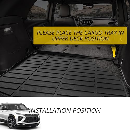 Miniatura 2 de Alfombrillas de automóvil y forros para maletero de carga compatibles con Chevy Trailblazer 2021 2022 2023 2024 para todo tipo de clima, juego