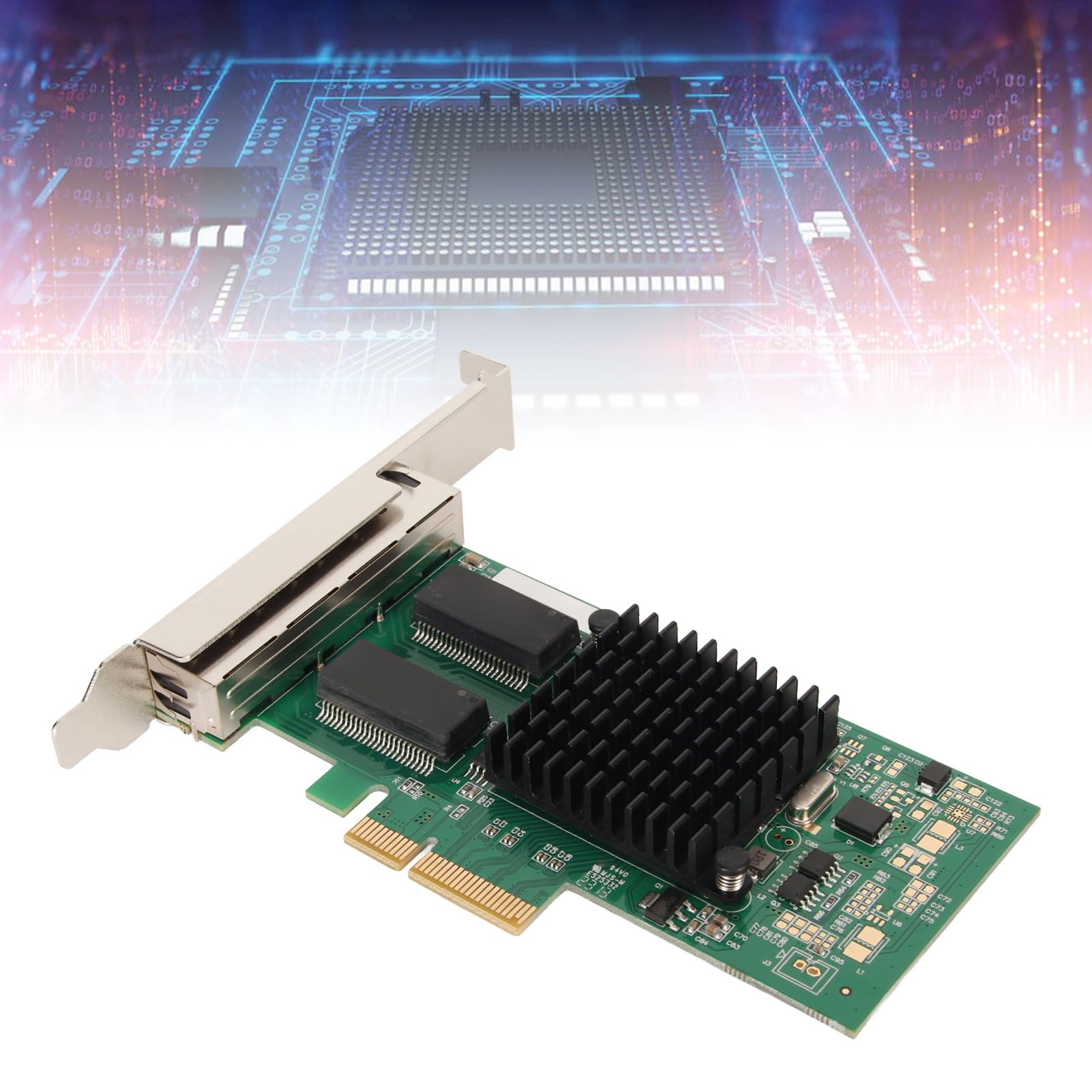 Carte Réseau PCIe 4 Ports 1000 Mbps Gigabit Ethernet