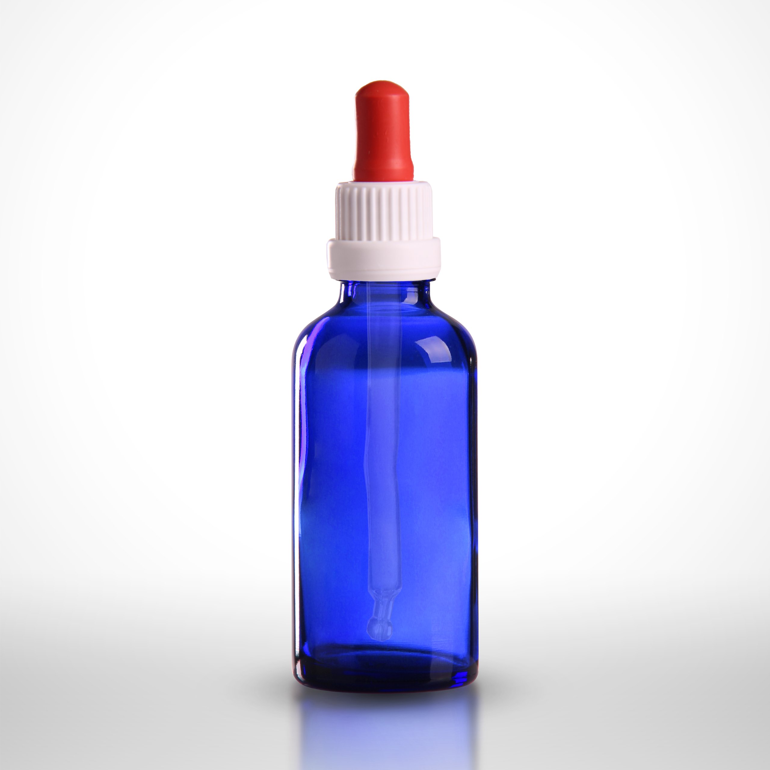 50 x Pipettenflaschen 50ml (Blauglas) inkl. Standard-Pipetten DIN 18 / Pipettenflasche/Blauglasflasche mit Pipette/Tropfpipette/Tropfpipetten