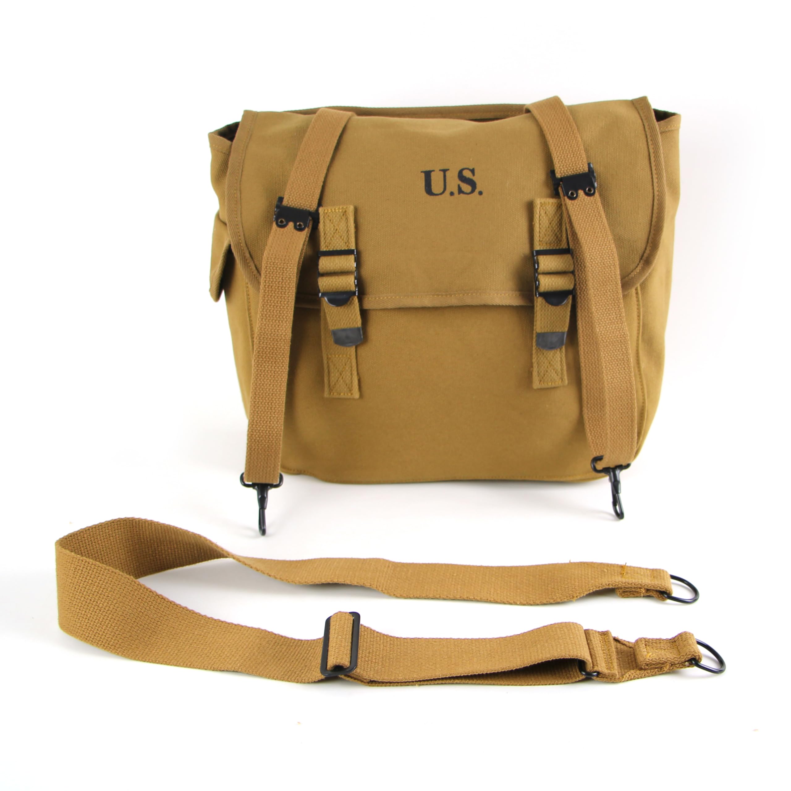 ANQIAO WW2 US M1936 Musette Messenger Canvas Bag WWII Haversack