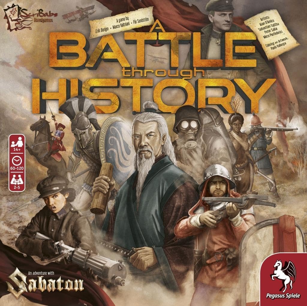 A Battle Through History - Board Game by Pegasus Spiele 2-5 Players – Board Games for Family – 60-120 Minutes of Gameplay – Games for Family Game Night – Teens and Adults Ages 14+ - English Version