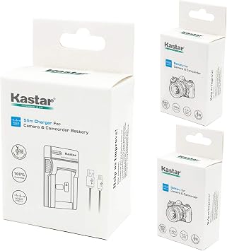 Kastar NP-BG1 NP-FG1 Battery (2-Pack) + Slim USB Charger for Sony Cameras Check Battery Model Before Purchase
