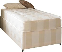 Deep Quilt Shorty Single Divan Bed With Slider Storage (Available in 2'6x5'9, 3'0x5'9, 2'6x6'0, 3'0x6'0)