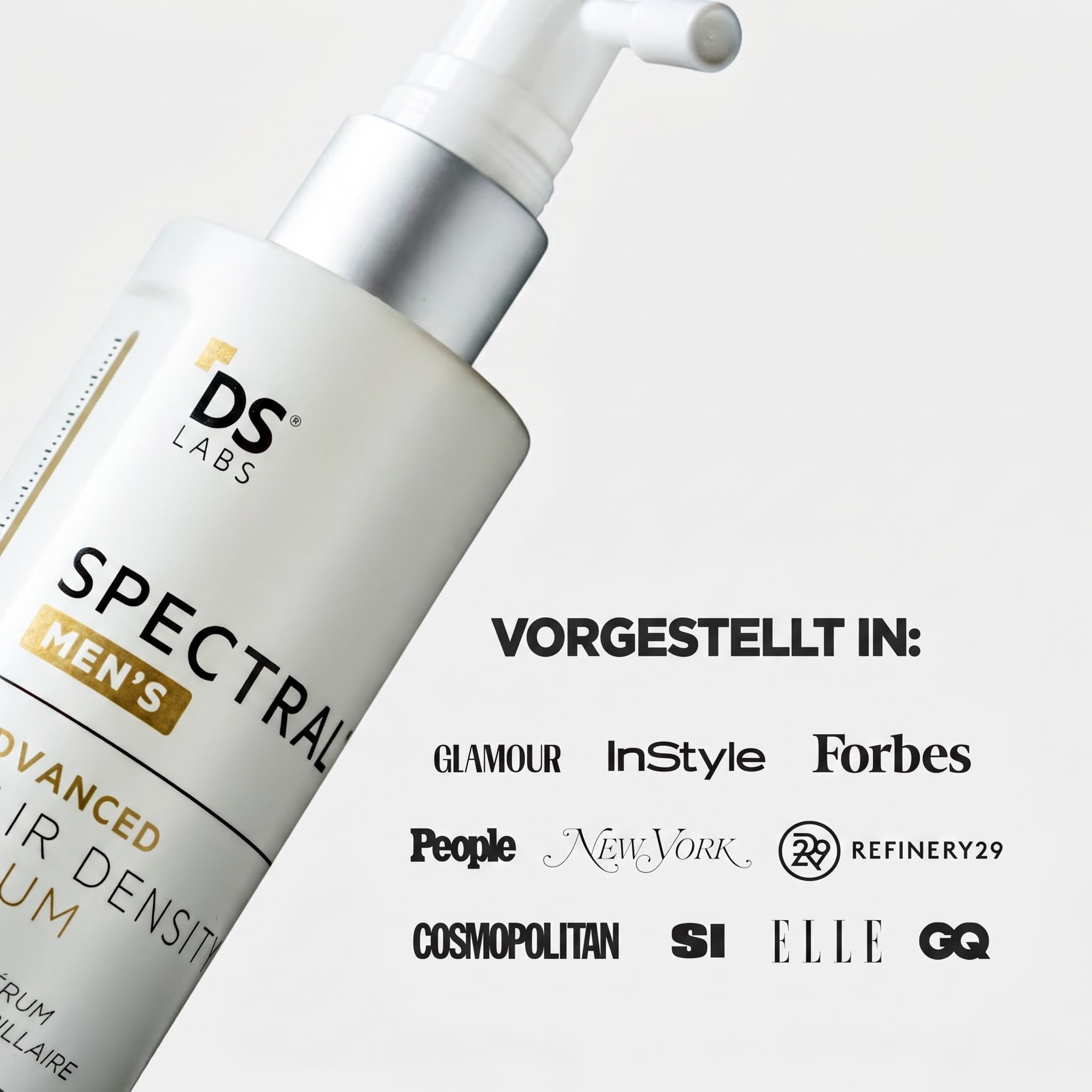 Spectral Men's Haar-Dichte-Serum (ehemals Spectral.DNC-N) – Leichtes Leave-In für sichtbar volleres, dichteres Haar, schnell einziehend, nicht fettig, für alle Haartypen, 60 ml (3er-Pack) | Powered by Nanoxidil®, Coffein & Azelainsäure in einem leichten,