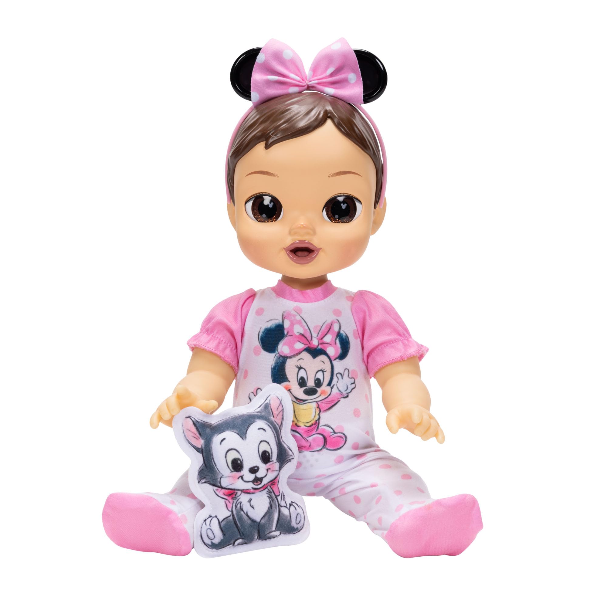 Disney Bambola interattiva deluxe Darlings Minnie Mouse 13" / 33cm | prodotto con licenza ufficiale Jakks Pacific, funzioni interattive, accessori inclusi, regalo per bambine dai 3 anni in su