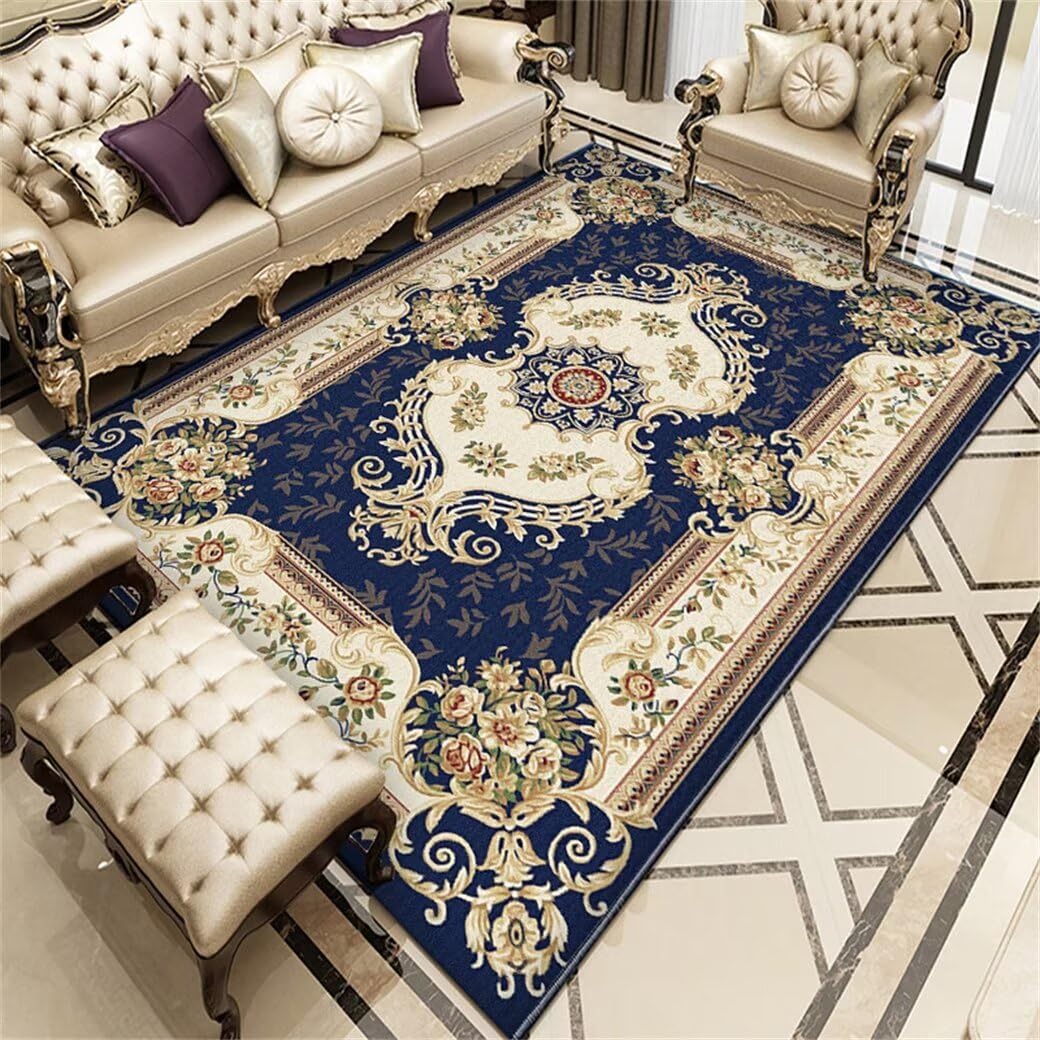 Tapis princesse bleu 200x200cm idéal pour le coin jeu de la chambre bébé