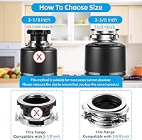 Vista 2 de RQYEKDO QCB-AM - 2 protectores de salpicaduras para eliminación de basura de 3 3/8 pulgadas, repuesto QCB-AM para modelos InSinkErator Evolution