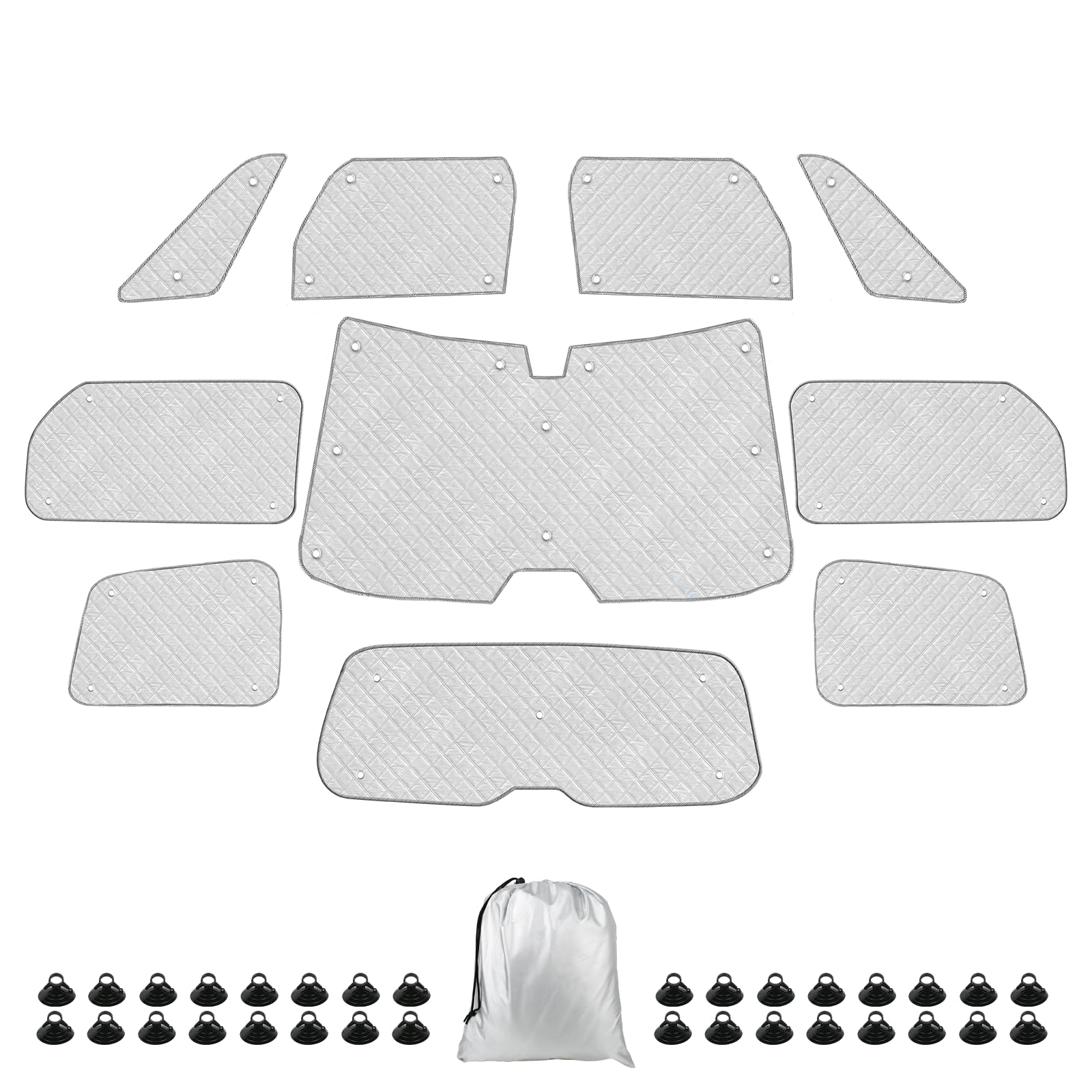 Pare Soleil Voiture Interieur pour VW ID Buzz 2022-2025, Pare Soleil Voiture Pare Brise Avant Pliable pour Intimité et Régulation Thermique en Camping-Car