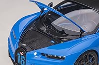 Vista 12 de Autoart 2019 Bugatti Chiron Sport French Racing Blue y Carbon 1/18 Model Car