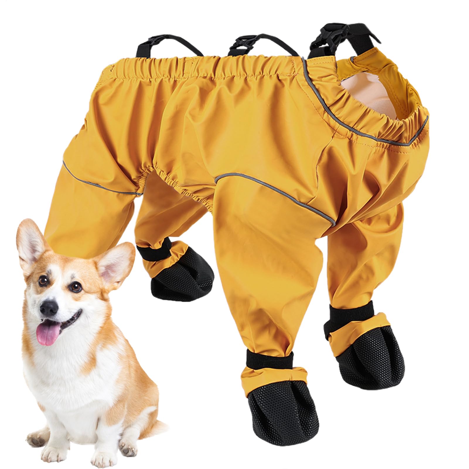 Pants for Dogs - Adjustable Dog Boots Leggings | Protection Care Shoes for Winter Pet Outing Snow Hiking Travel Walk Home